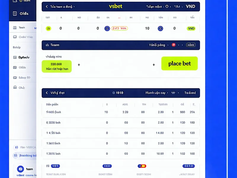 Hình ảnh minh họa cược đơn trong cá cược thể thao VSBET