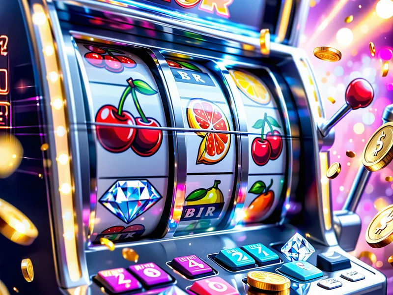Slot game VSBET với hình ảnh máy đánh bạc đầy màu sắc và tiền vàng