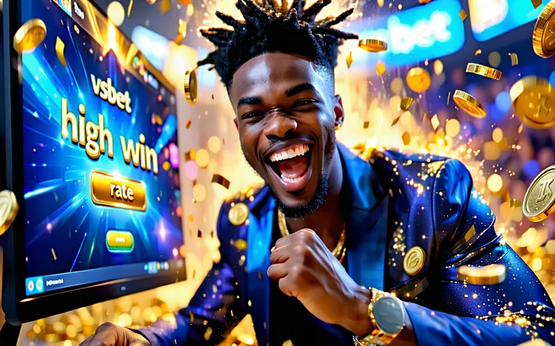 Người chơi ăn mừng chiến thắng trong trò chơi có tỷ lệ thắng cao tại VSBET