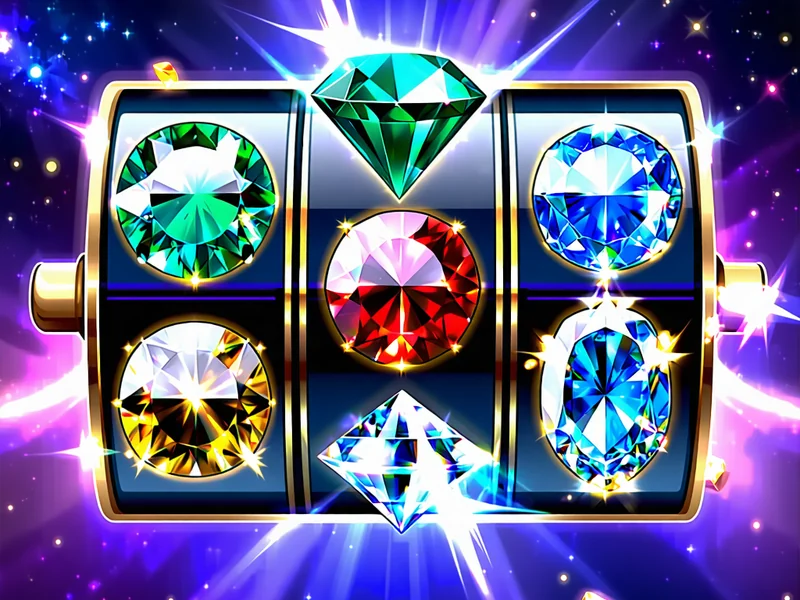 Trò chơi slot Vũ Trụ Kim Cương với chủ đề kim cương và không gian