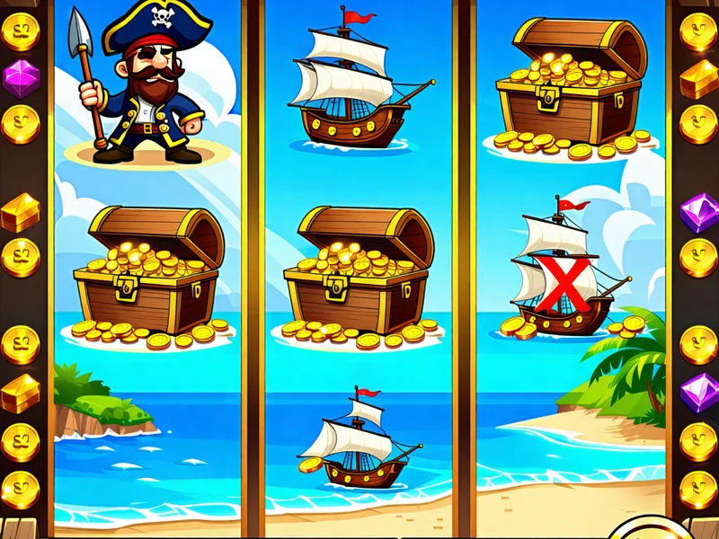 Trò chơi slot Cuộc Phiêu Lưu Cướp Biển với chủ đề cướp biển và kho báu